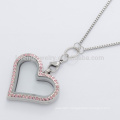 1.5mm 30" wholesale designed pendant fashion necklace, glass memory floating charm rectangle box chain